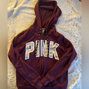 PINK zip up sweatshirt